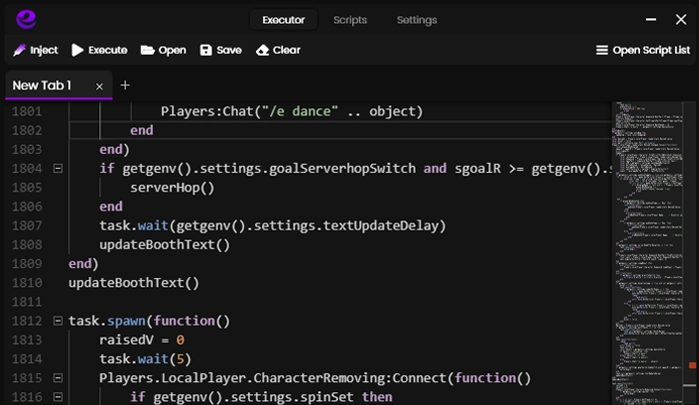 Evon Executor App Interface